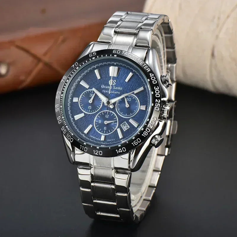 New Luxury Brand Grand Seiko SLGC001G Tentagraph Evolution 9 Collection Steel Strap Chronograph Quartz AAA Watch for Men - Customized Watch Store