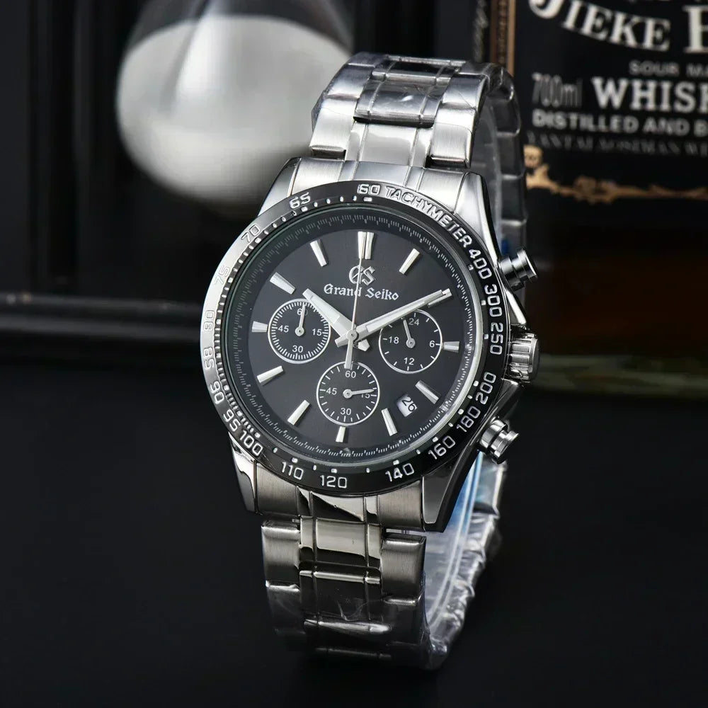 New Luxury Brand Grand Seiko SLGC001G Tentagraph Evolution 9 Collection Steel Strap Chronograph Quartz AAA Watch for Men - Customized Watch Store