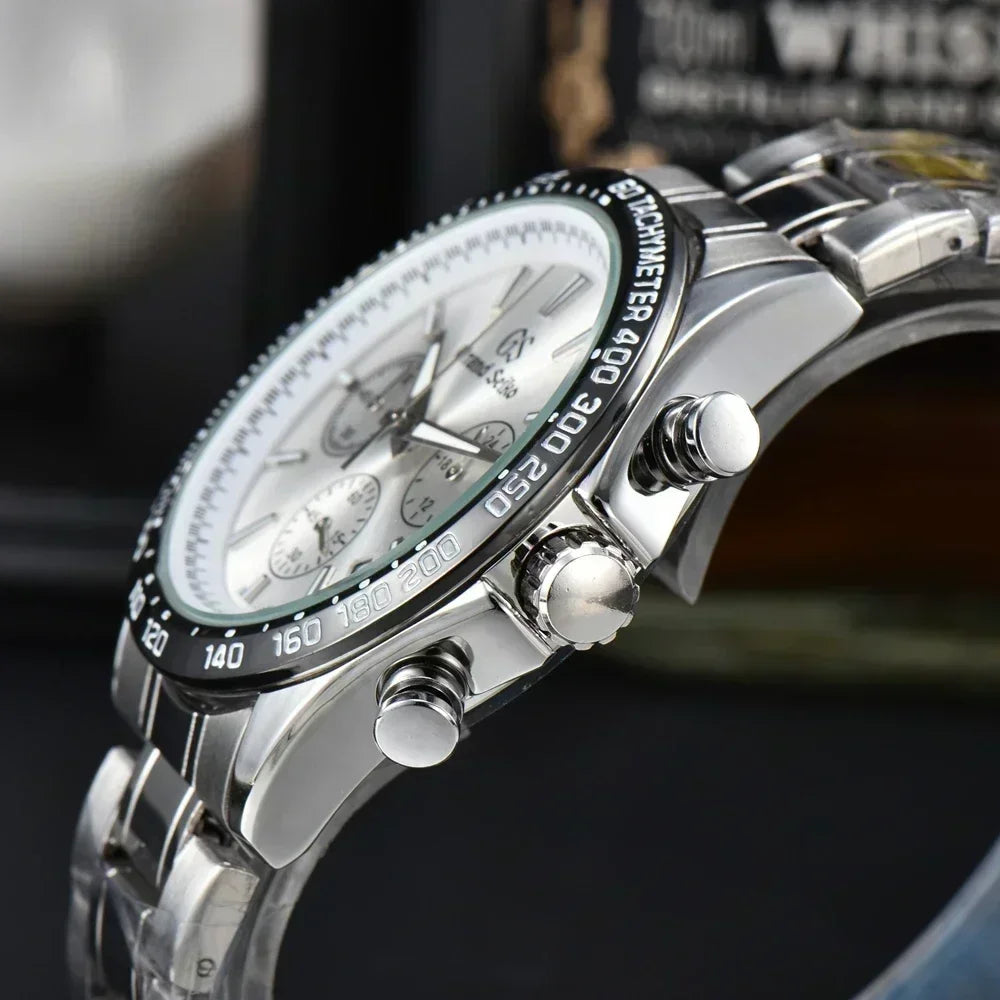 New Luxury Brand Grand Seiko SLGC001G Tentagraph Evolution 9 Collection Steel Strap Chronograph Quartz AAA Watch for Men - Customized Watch Store
