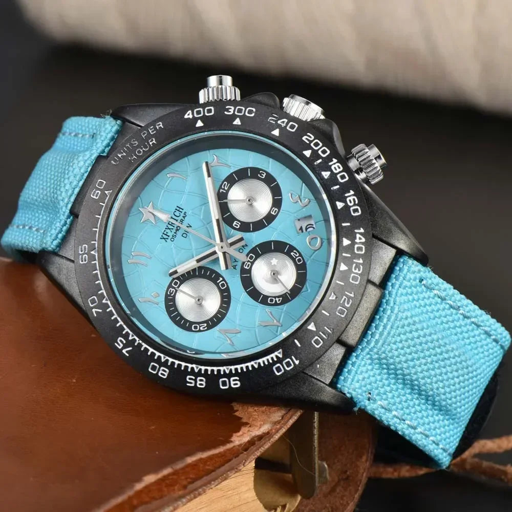 Top Hot DW Style Original Brand Watches for Mens Multifunction Chronograph Quartz Watch Luxury Automatic Date AAA+ Male Clocks - Customized Watch Store