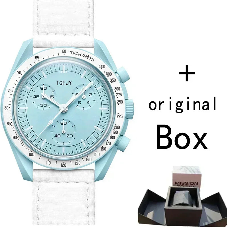 Best Sale Original Brand with Original Box Watches for Mens Plastic Case Watches Chronograph Planet Male AAA Clocks - Customized Watch Store