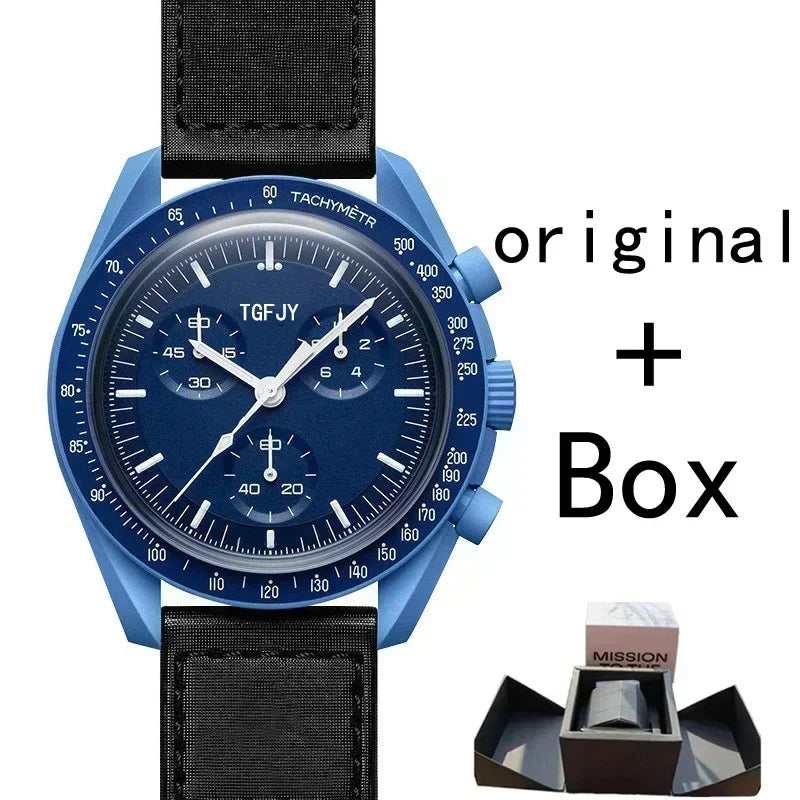 Best Sale Original Brand with Original Box Watches for Mens Plastic Case Watches Chronograph Planet Male AAA Clocks - Customized Watch Store