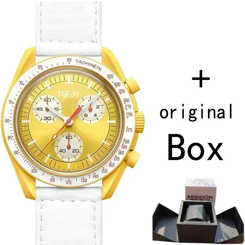 Best Sale Original Brand with Original Box Watches for Mens Plastic Case Watches Chronograph Planet Male AAA Clocks - Customized Watch Store