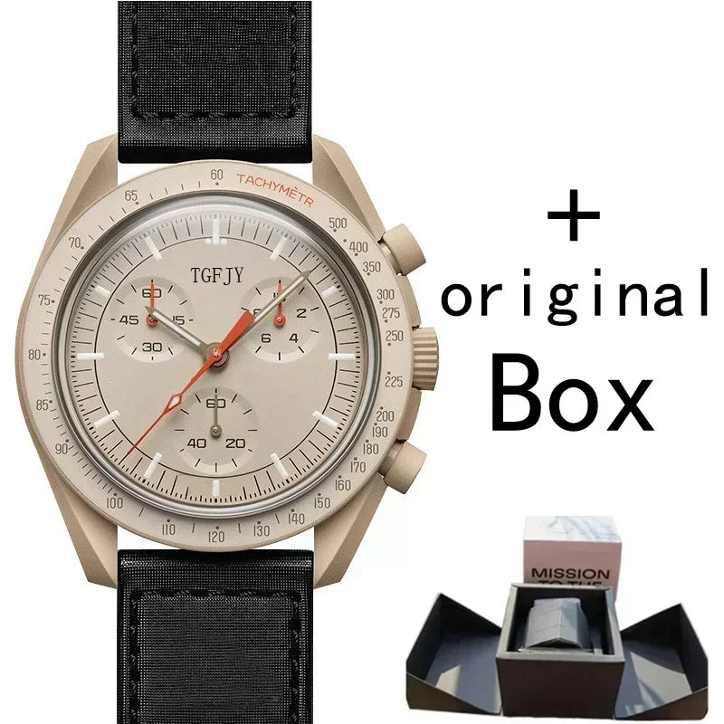 Best Sale Original Brand with Original Box Watches for Mens Plastic Case Watches Chronograph Planet Male AAA Clocks - Customized Watch Store