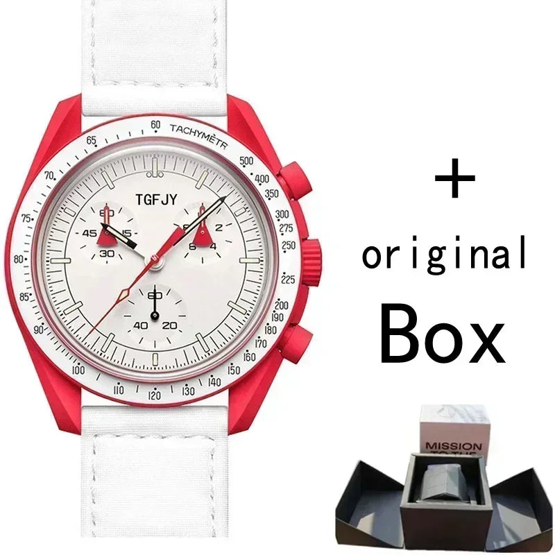 Best Sale Original Brand with Original Box Watches for Mens Plastic Case Watches Chronograph Planet Male AAA Clocks - Customized Watch Store